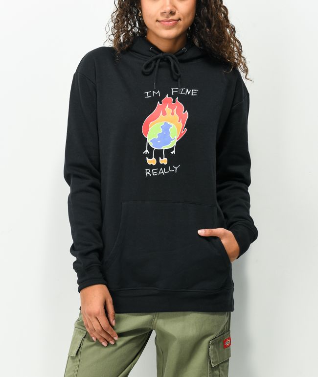 Empyre Fredia Melted Smile Black Hoodie