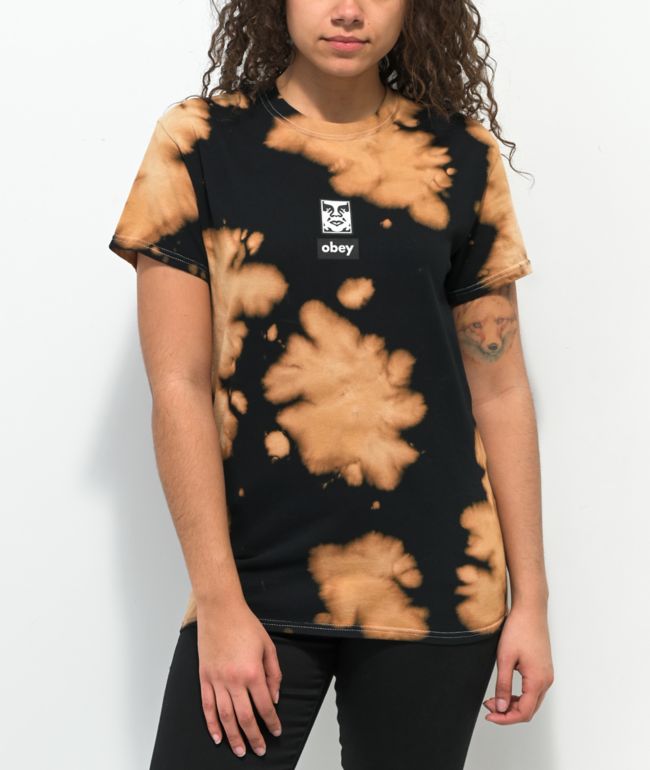 Obey Face Black Bleach T-Shirt