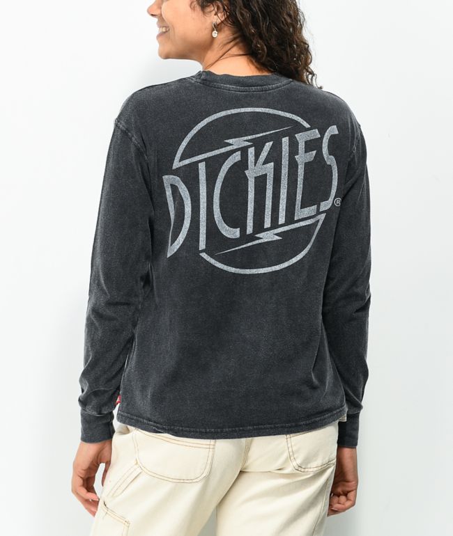 Dickies Black Mineral Wash Relaxed Long Sleeve T-Shirt