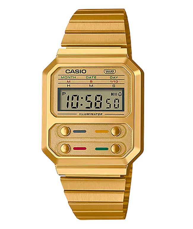 luft overalt Postimpressionisme Casio Vintage Revival Gold Digital Watch