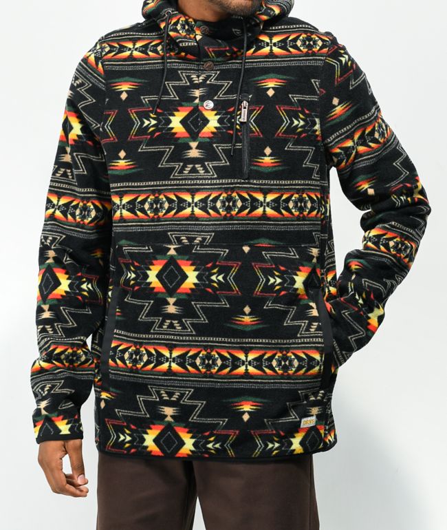 fleece print jacket