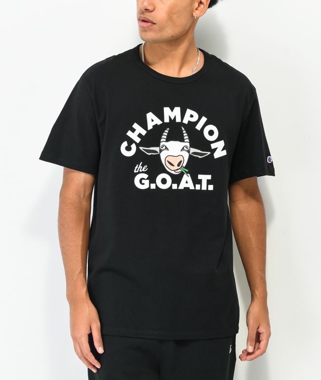 ontsnappen Gedwongen uitglijden Champion Goat Black T-Shirt