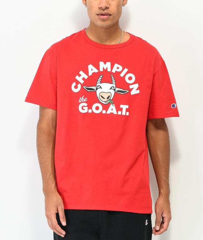 Pastor affjedring Bliver til Champion Goat Red T-Shirt