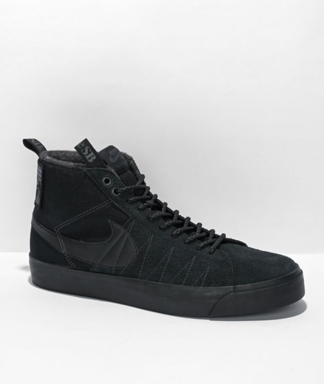 Tropezón virar Puro Nike SB Blazer Mid PRM Black & Anthracite Skate Shoes