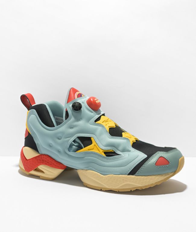 x Looney Tunes Instapump Fury Blue, Yellow, & Shoes
