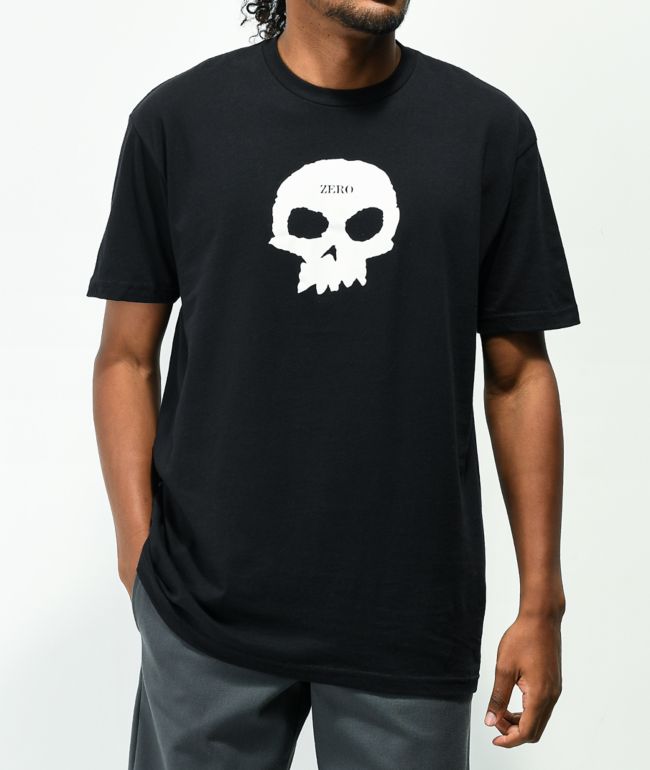 Bedelen Pornografie Kostuum Zero Single Skull Black T-Shirt