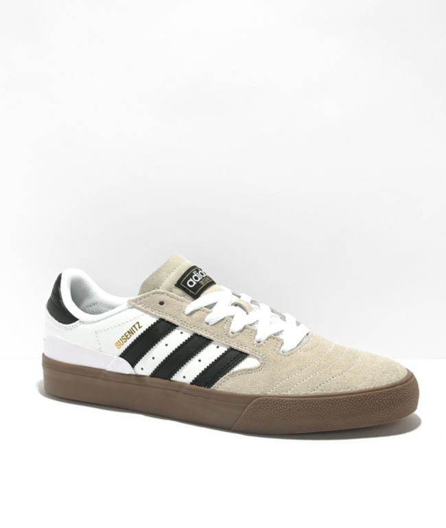 adidas Busenitz Vulc II White, Black, u0026 Gum Shoes