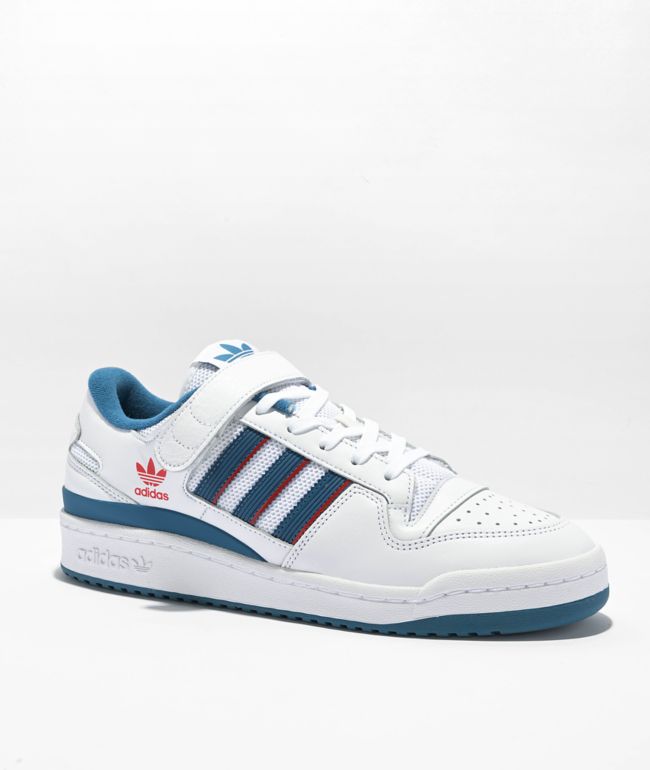 adidas Forum 84 Low ADV White, Blue u0026 Red Shoes