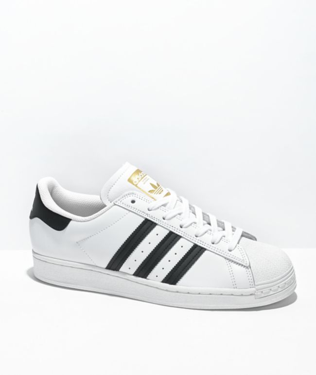 adidas Superstar ADV White u0026 Black Skate Shoes