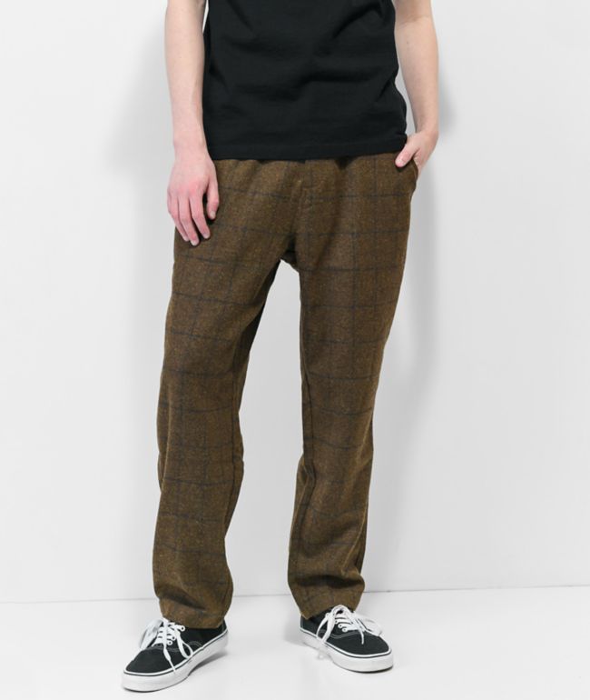 WKND Loosies Checkered Brown Pants