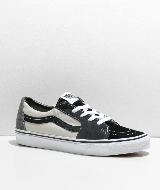 vans white & gray sk8 low shoes