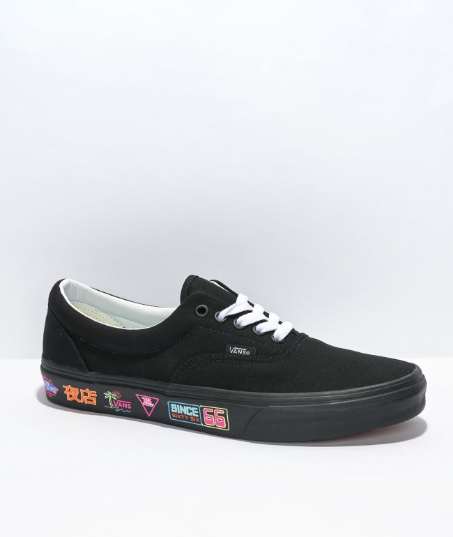 verlegen Rust uit Doodt Vans Era Black & Neon Skate Shoes