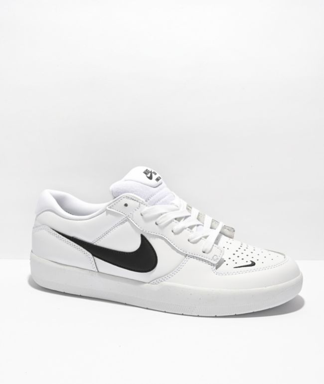 white and black nike sneakers