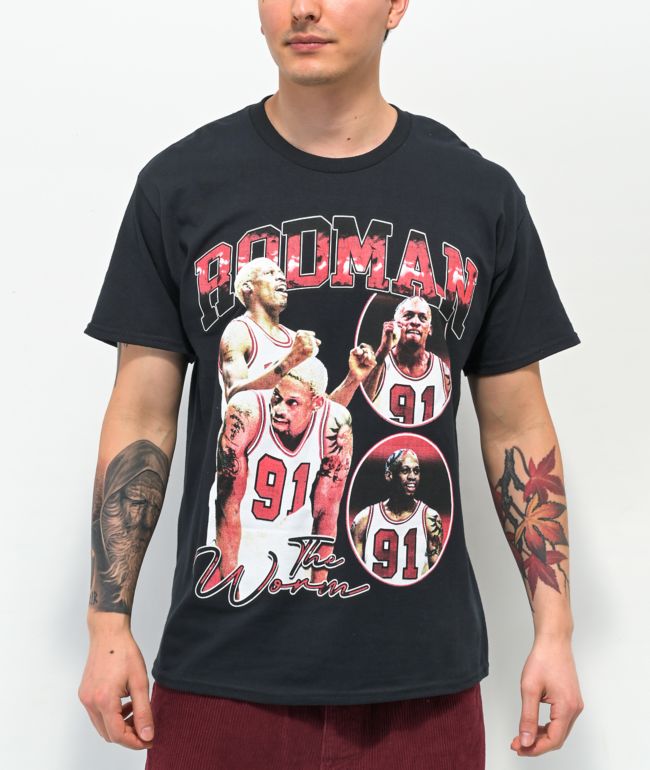 Shop Graphic Tees Dennis Rodman Tee 22119 black