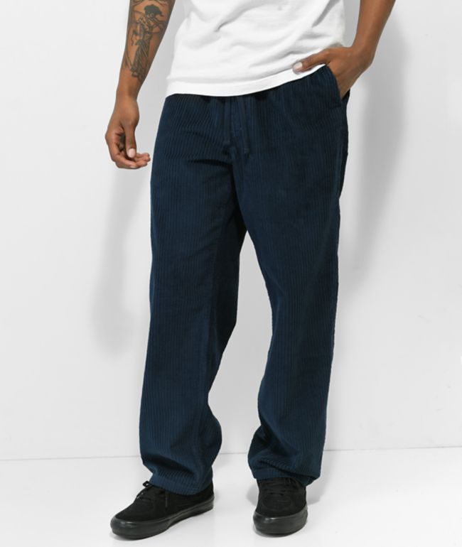 Empyre Johnny Blue Elastic Waist Corduroy Skate Pants