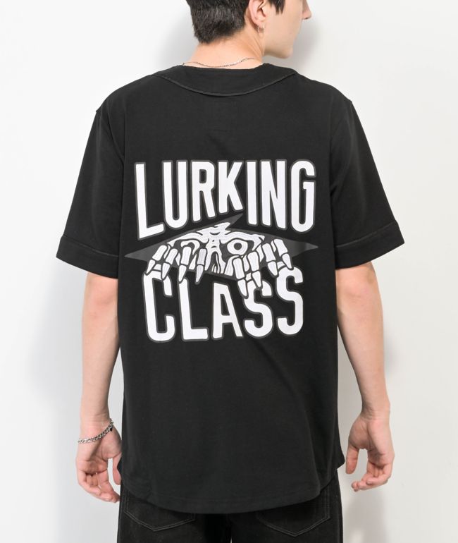 Lurking Class by Sketchy Tank Black & White Pinstripe Baseball