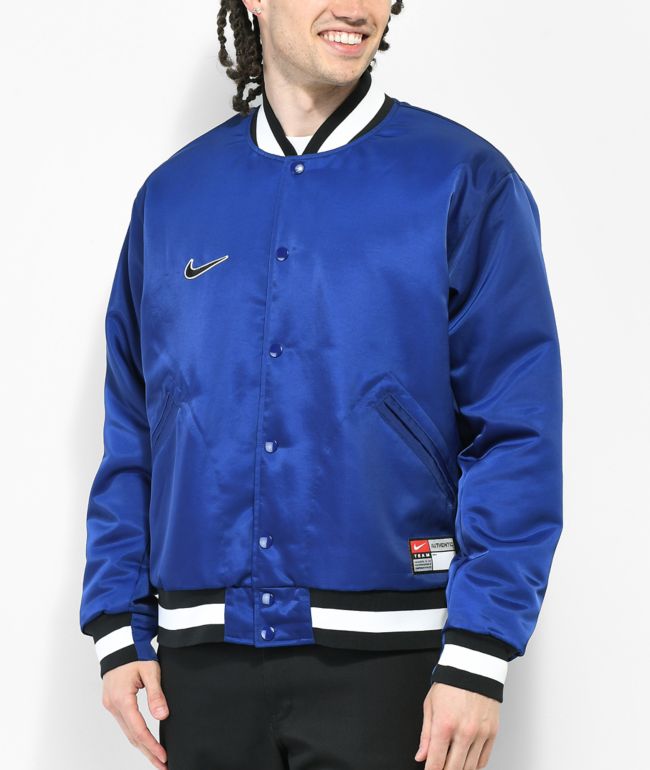 Gentleman vriendelijk Burger democratische Partij Nike SB Baseball Blue Varsity Jacket
