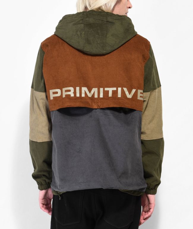 Primitive Blocked Corduroy Brown Anorak Jacket | Zumiez