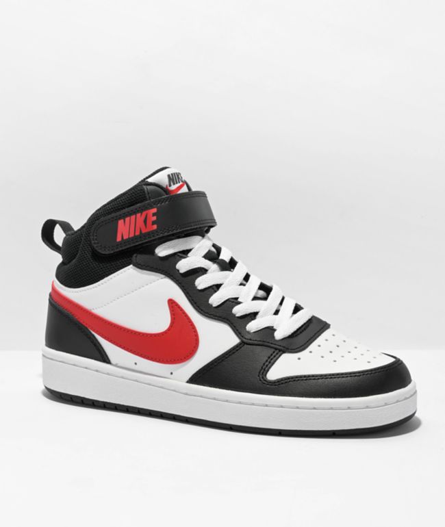 schommel dauw Oude man Nike SB Kids Court Borough Mid 2 White, Red, & Black Shoes