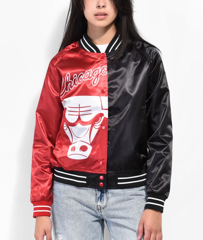  Mitchell and Ness Chicago Bulls NBA Backboard Jacket (Scarlet)  : Sports & Outdoors