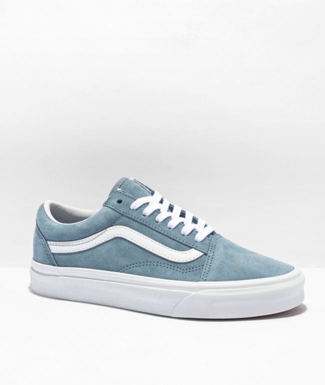 sturen aantal Verwoesten Vans Old Skool Ashley Blue & White Pig Suede Skate Shoes