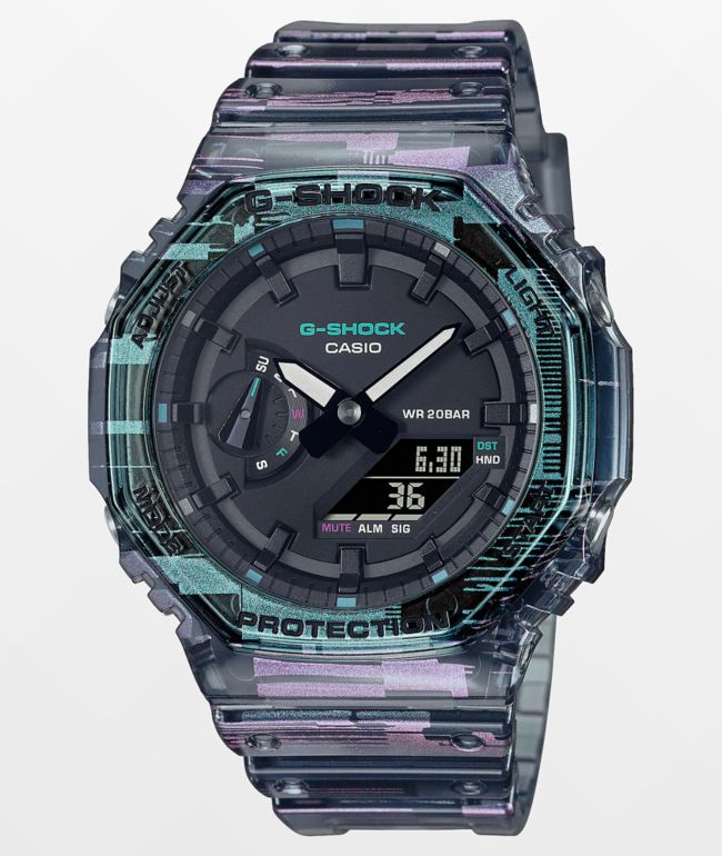 G-Shock DW5600NN-1 Transparent Teal & Purple Digital Watch