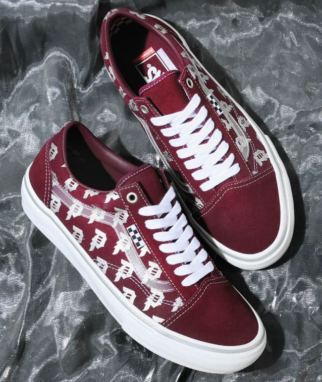 Vans X Primitive Skate Old Skool Maroon Skate Shoes