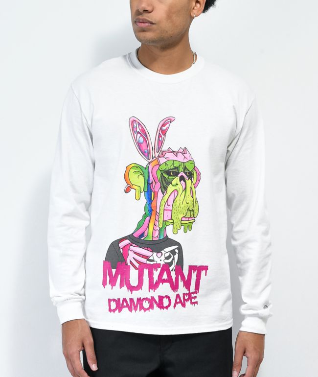 Diamond Supply Co. x Ape Mutant Ape Bunny White Long Sleeve T