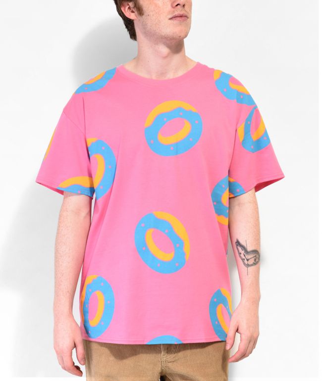 Odd Future All Over Donut Logo Pink T-Shirt
