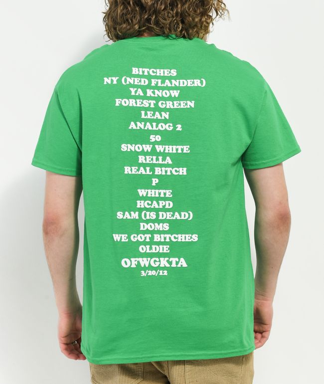Odd Future Year Anniversary Face Green T-Shirt