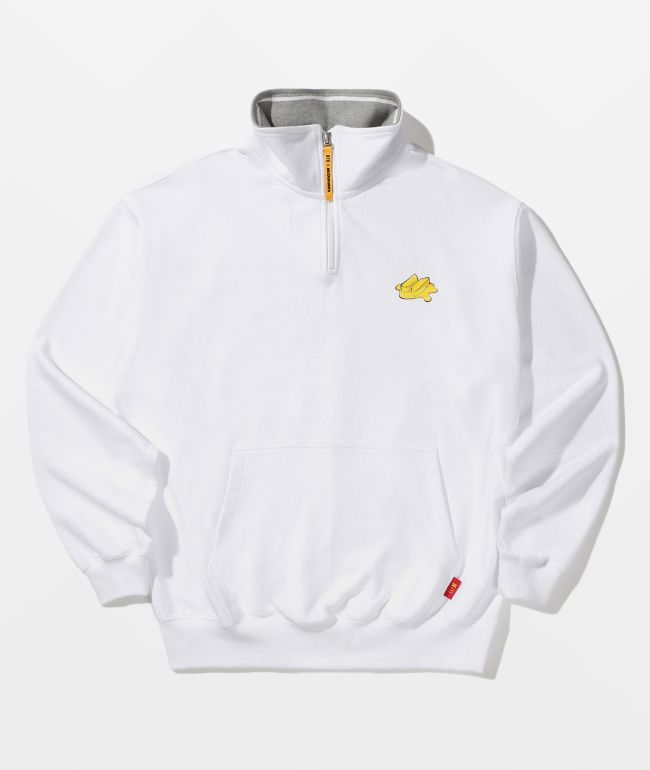 BTS x McDonald's Melting White Quarter Zip Sweatshirt