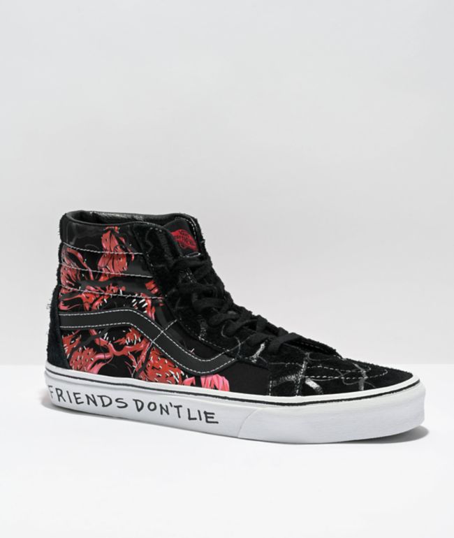 Se convierte en sensación Educación moral Vans x Stranger Things Sk8-Hi Reissue Black & Red Skate Shoes