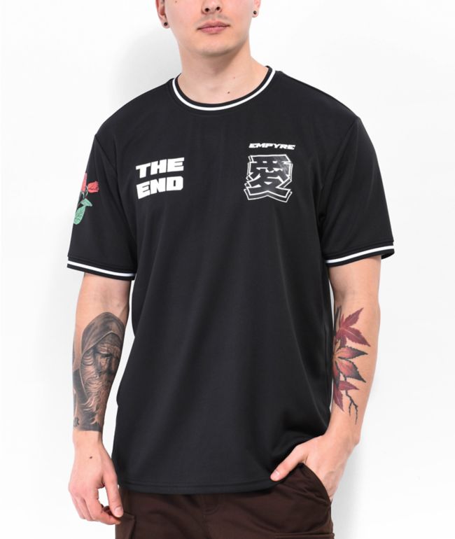 Spitfire Old English Black Baseball Jersey - Size: M - Men's Clothing - Shirts - Jerseys - at Zumiez