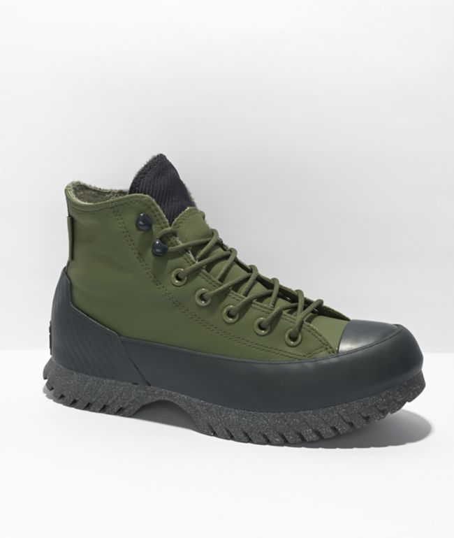 Por favor mira Susteen oportunidad Converse Chuck Taylor All Star Lugged Winter 2.0 Olive & Black High Top  Shoes