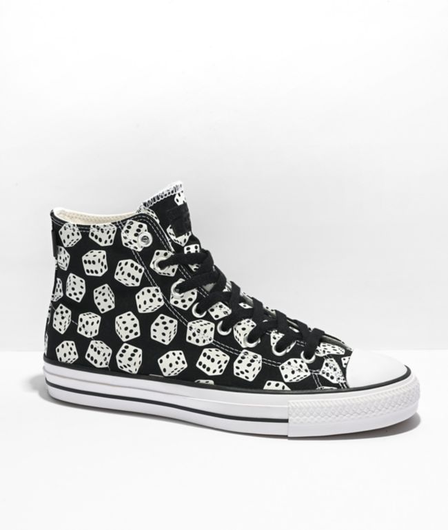 Åbent diskret nøgen Converse Chuck Taylor All Star Pro Dice Black & White High Top Skate Shoes