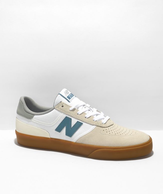 New Balance Numeric 272 White, Blue u0026 Gum Skate Shoes