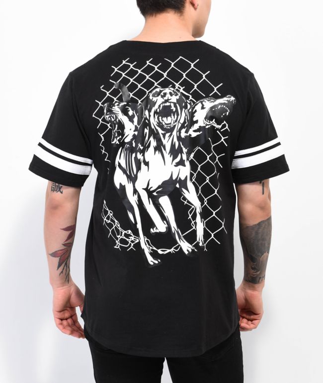 Spitfire Old English Black Baseball Jersey - Size: M - Men's Clothing - Shirts - Jerseys - at Zumiez