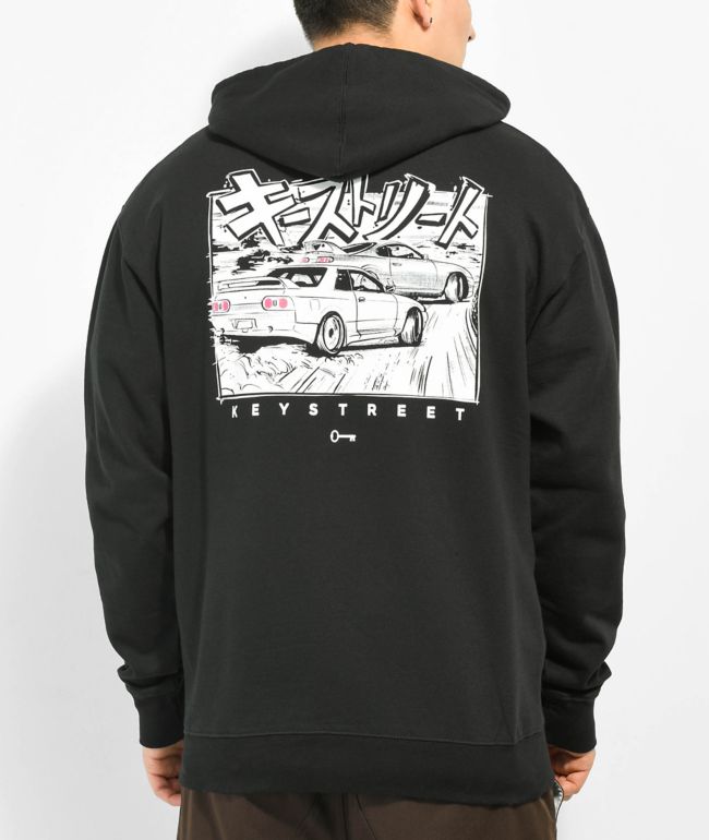 Key Street Versus Black Zip Hoodie