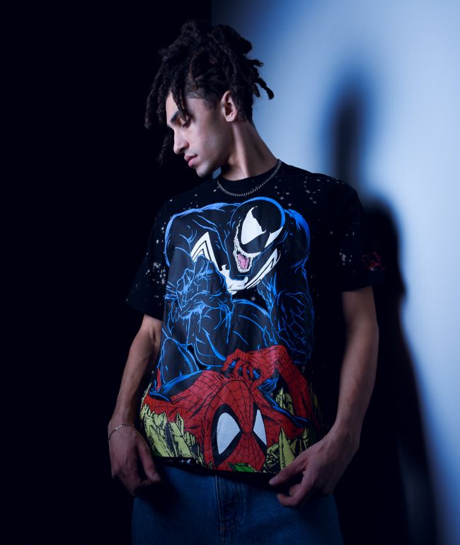Tenslotte maximaal een miljoen HUF x Spider-Man Venom Is Back Black T-Shirt
