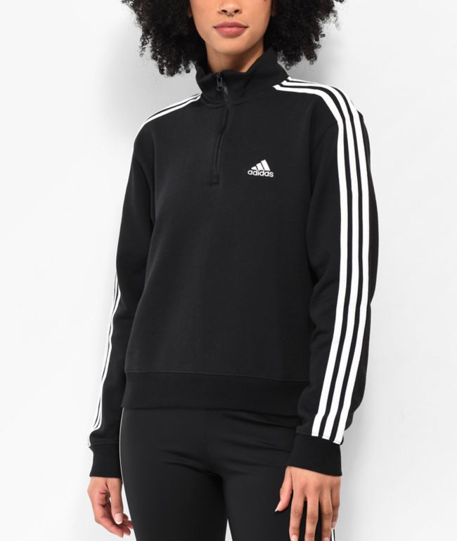 vinkel bemærkning Hylde adidas Black Quarter Zip Sweatshirt