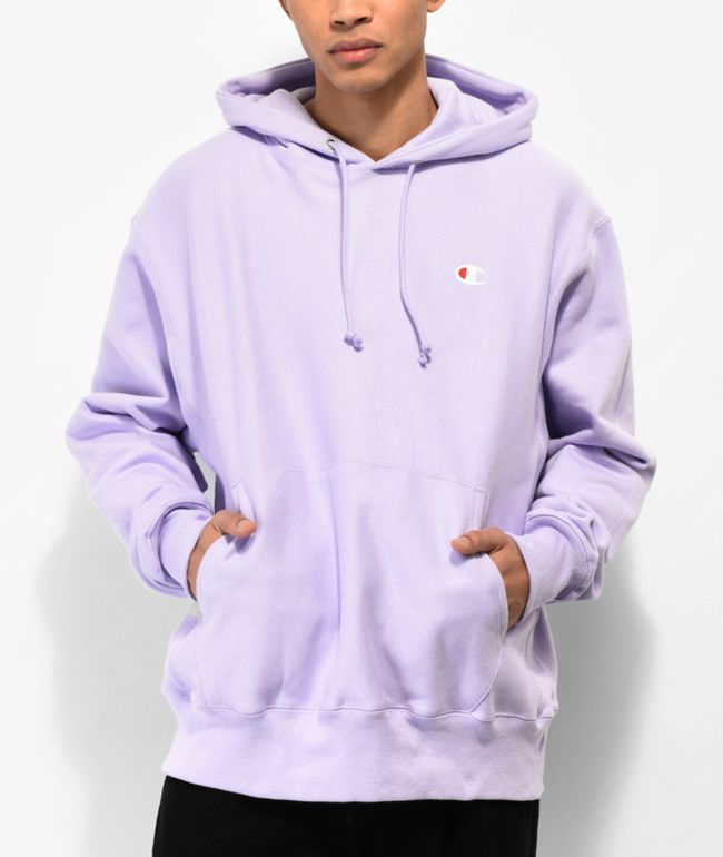 kaustisk Forurenet bøf Champion Reverse Weave Small C Lavender Hoodie