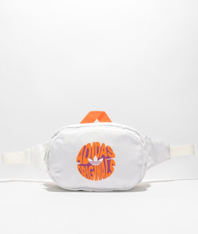 adidas Originals Sport 2.0 White u0026 Orange Fanny Pack