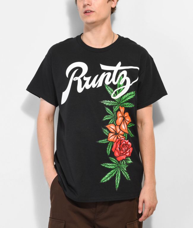 Burma Trickle album Runtz Floral Black T-Shirt