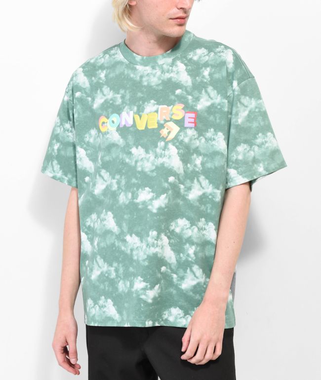 Cloud Print Algae Tie T-Shirt