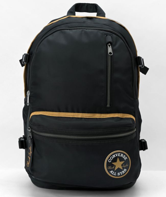 Premium Straight Edge Black Backpack
