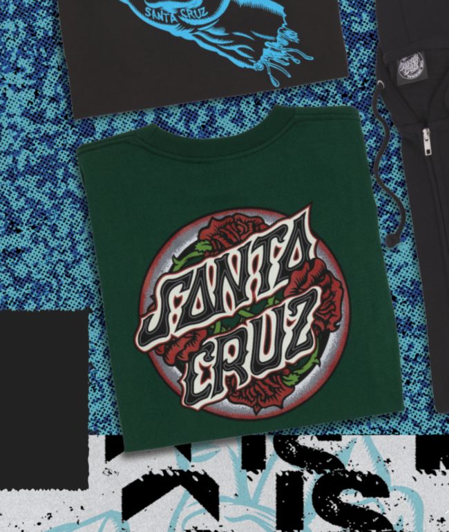 Santa Cruz x TMNT Pizza Dot Forest Green T-Shirt