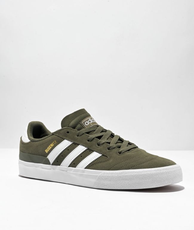 Quagga levend huurder adidas Busenitz Vulc II Olive & White Shoes