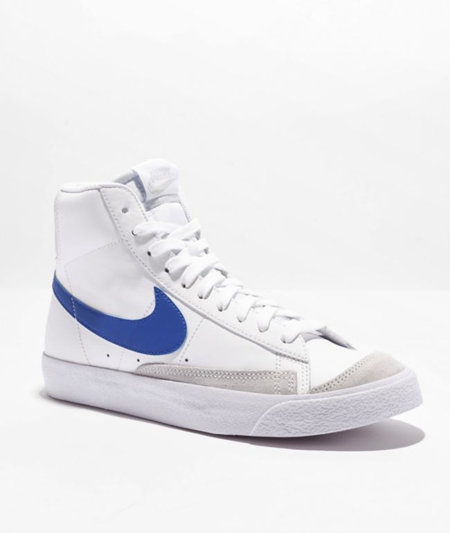 Nike Blazer '77 White, Blue & Yellow Leather Shoes