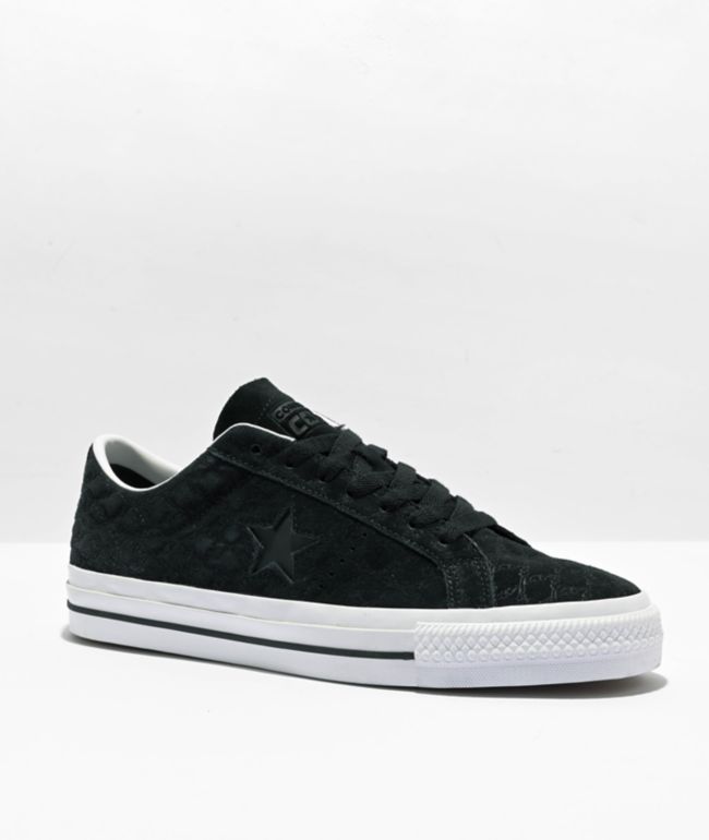 One Pro Black & White Skate Shoes