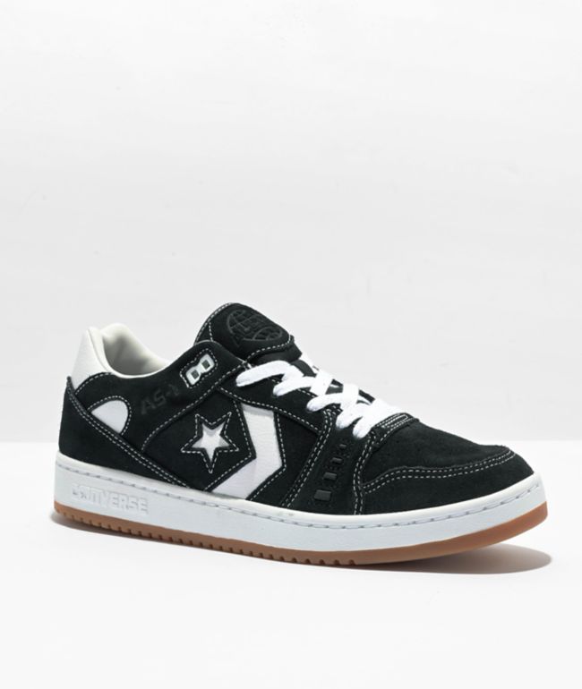 Converse AS-1 Black White Suede Skate Shoes
